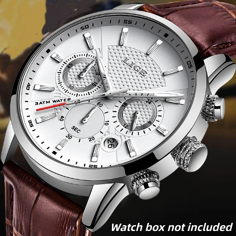 Luxury Watch Tier - Novo Relógio Masculino de Couro 2026: