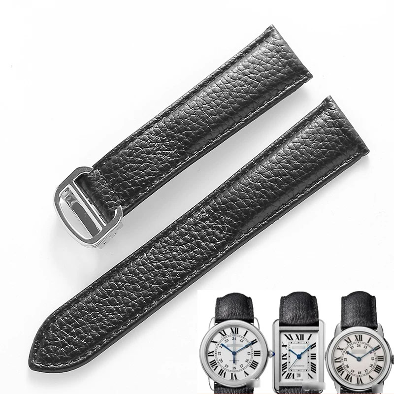 Luxury Watch Engraving - Pulseira de Couro Genuíno para Relógio