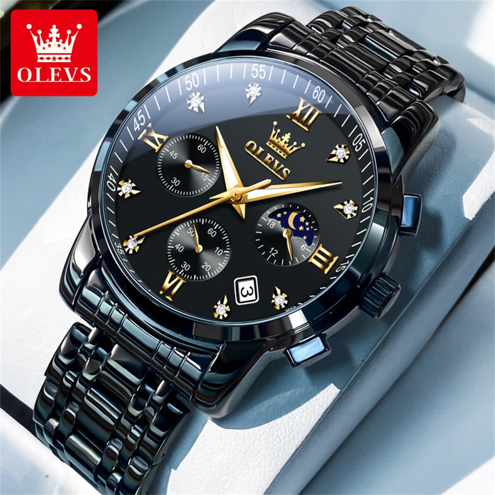 Luxury Watch Collection - Olevs relógios masculinos populares de aço