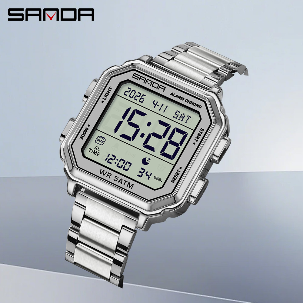 Luxury Watch Tier - Relógio Eletrônico Masculino SANDA 6379 de