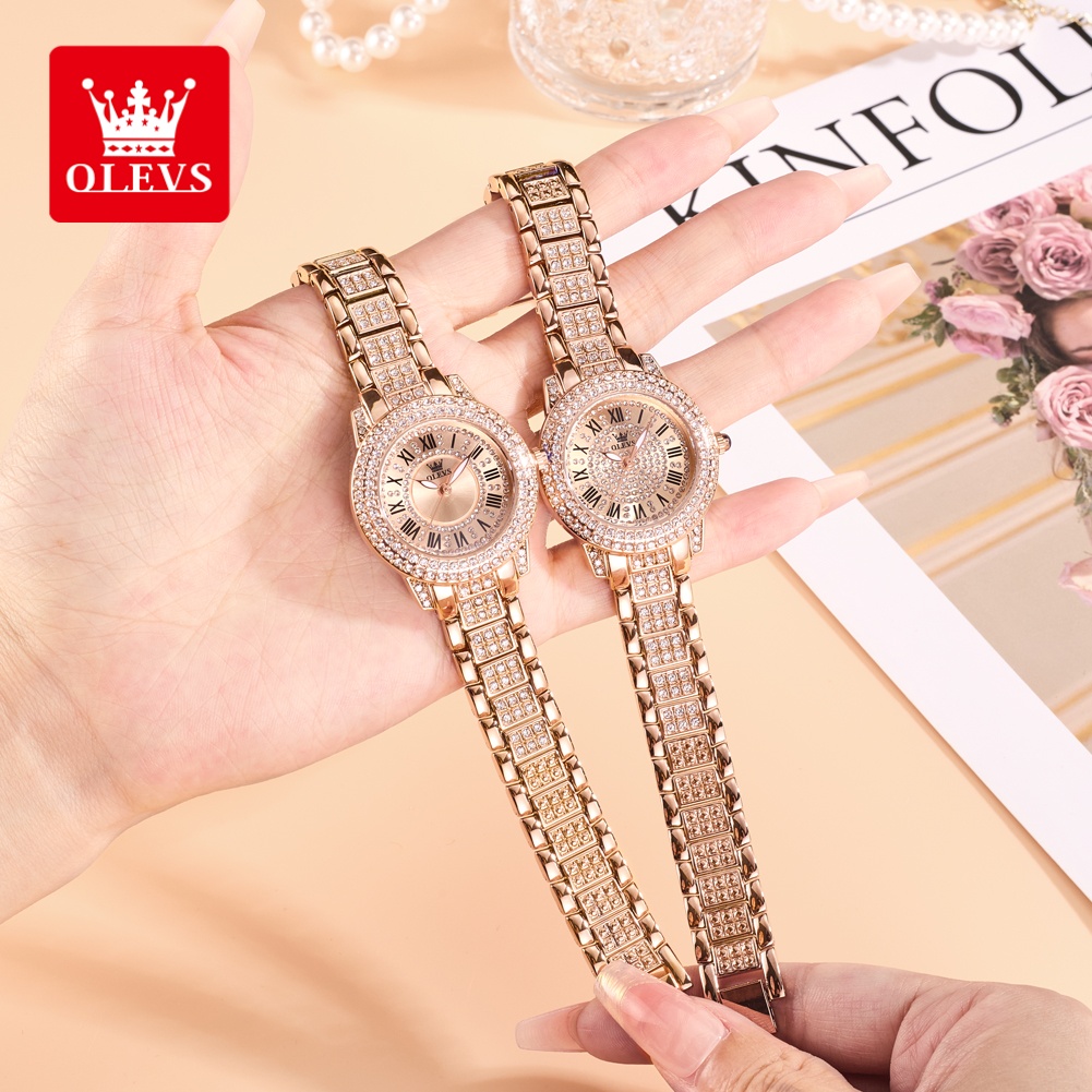 Olevs luxo moda senhoras relóg - Luxury Watch Diamond avaliação e preço