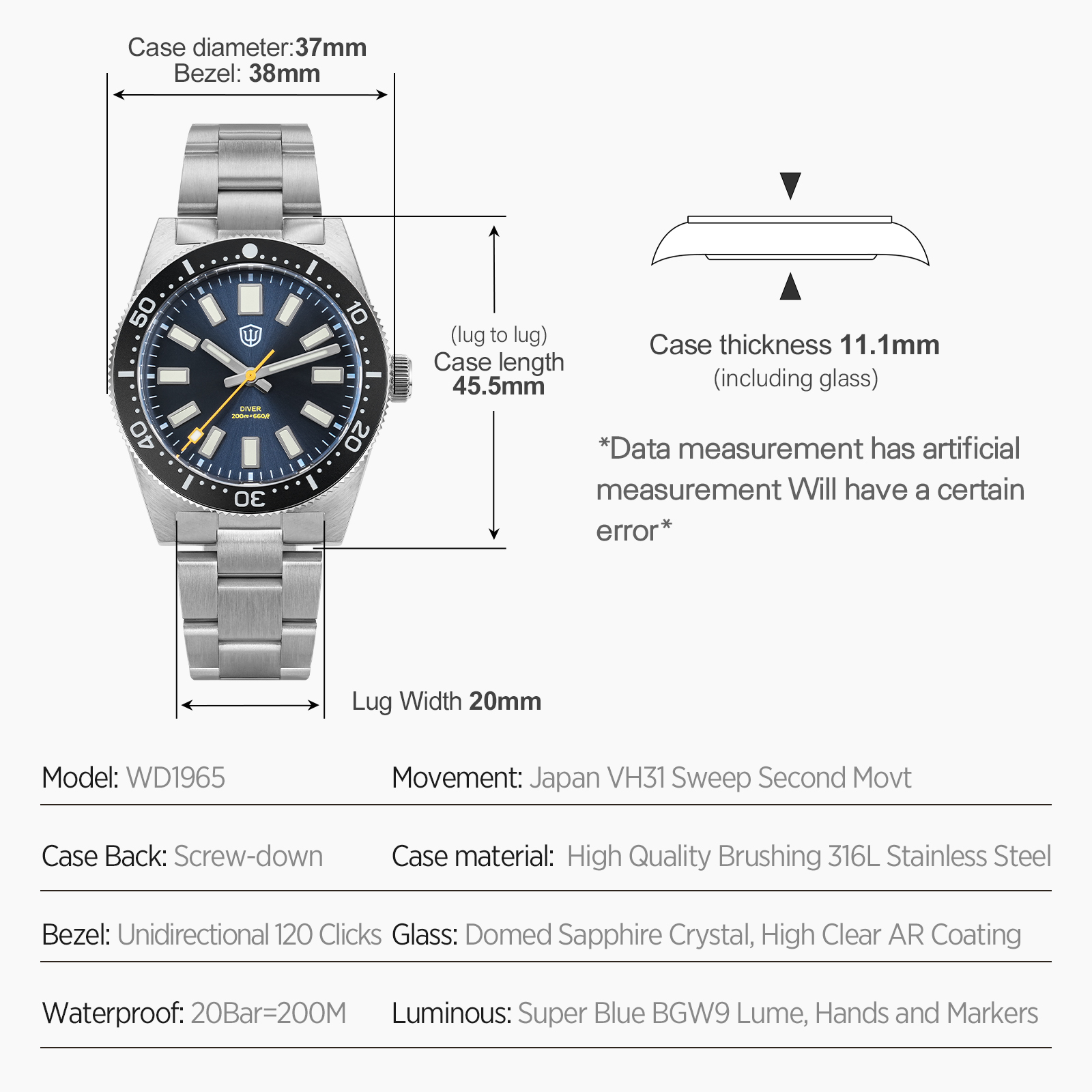 Relógio Masculino Watchdives 3 - Luxury Watch Collection avaliação e preço