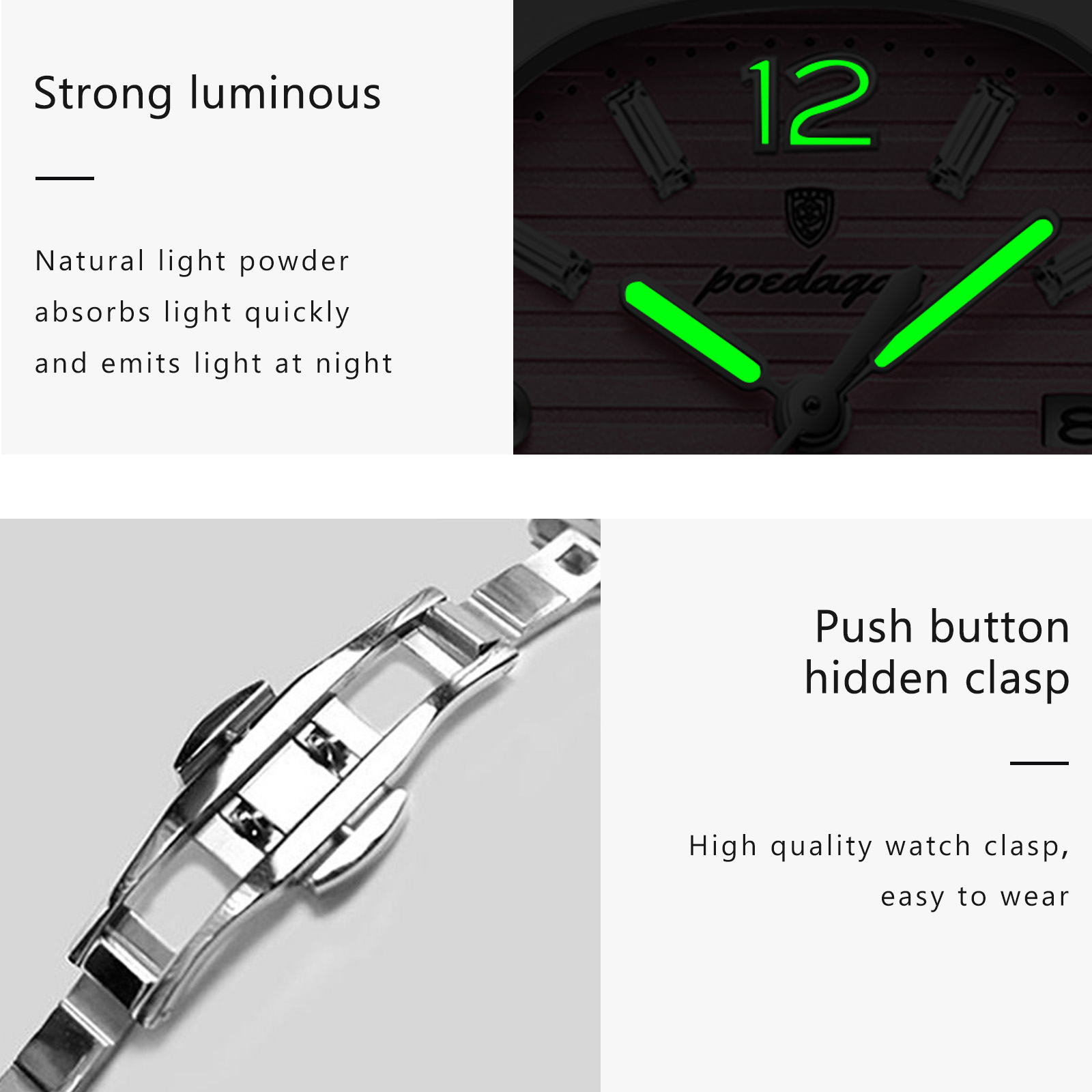 Poedagar quadrado moda mulher  - Luxury Watch Deals avaliação e preço