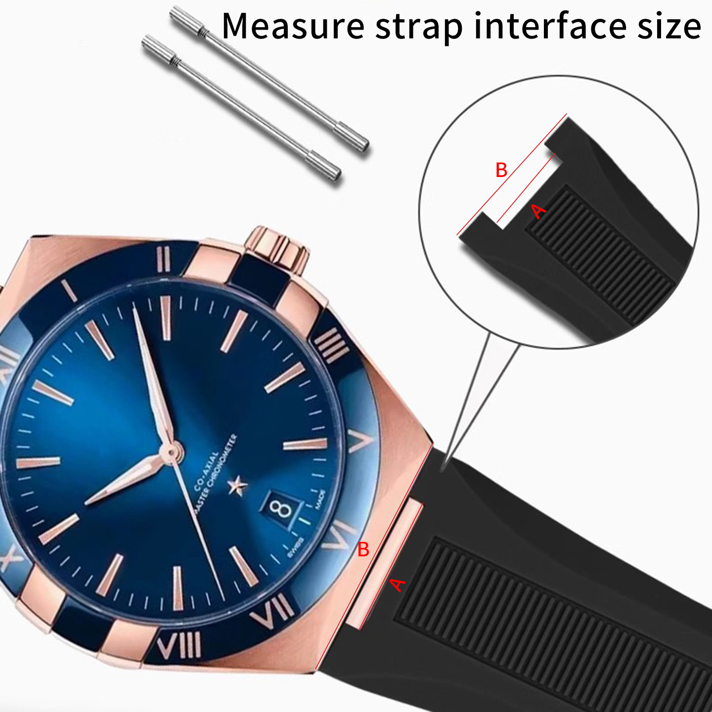 Pulseira de relógio de borrach - Omega Watch Constellation avaliação e preço
