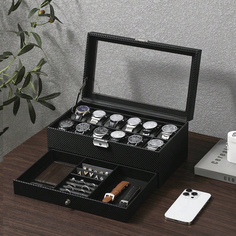 Caixa de Relógios de Couro com - Luxury Watch Tier avaliação e preço