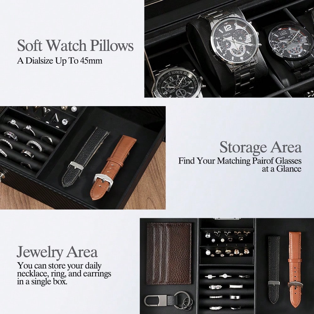 Caixa de Relógios de Couro com - Luxury Watch Tier avaliação e preço