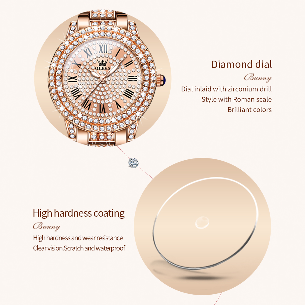 Olevs 9943 luxo todo diamante  - Luxury Watch Diamond avaliação e preço